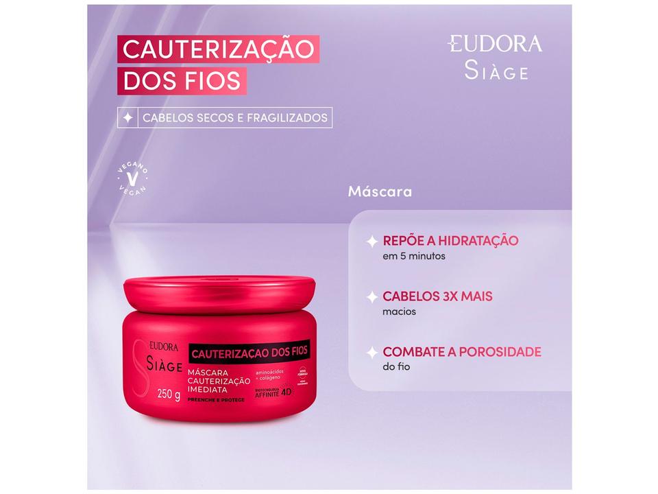 Máscara Capilar Cauterização Imediata Eudora Siàge Cauterização dos Fios 250g - 1