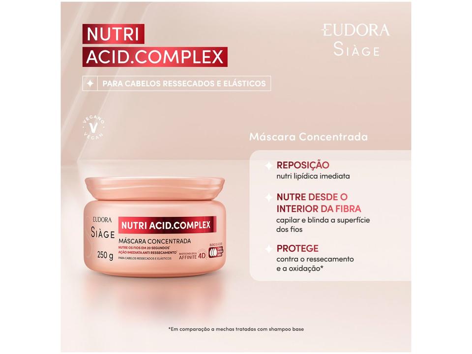 Máscara Capilar Concentrada Eudora Siàge Nutri Acid.Complex 250g - 5