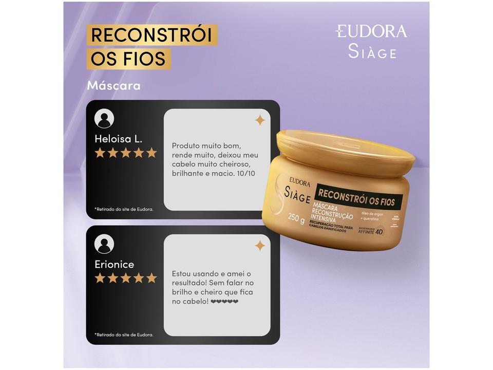 Máscara Capilar Eudora Siàge Reconstrói os Fios 250g - 2