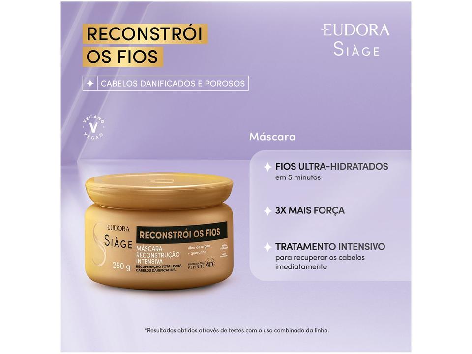 Máscara Capilar Eudora Siàge Reconstrói os Fios 250g - 1