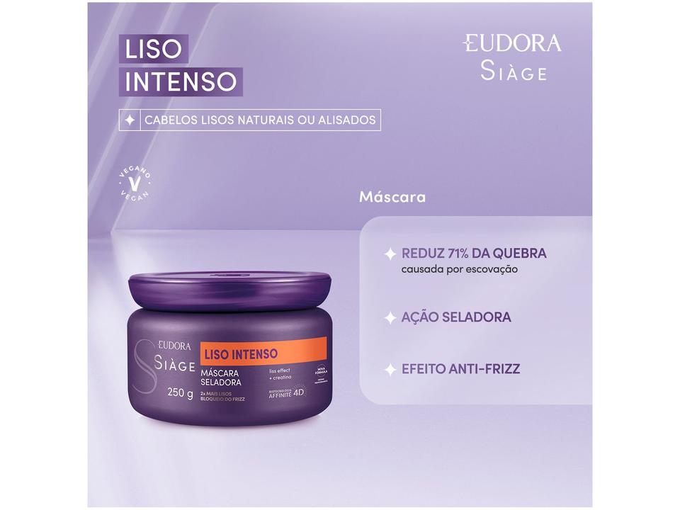 Máscara Capilar Seladora Eudora Siàge Liso Intenso 250g - 1