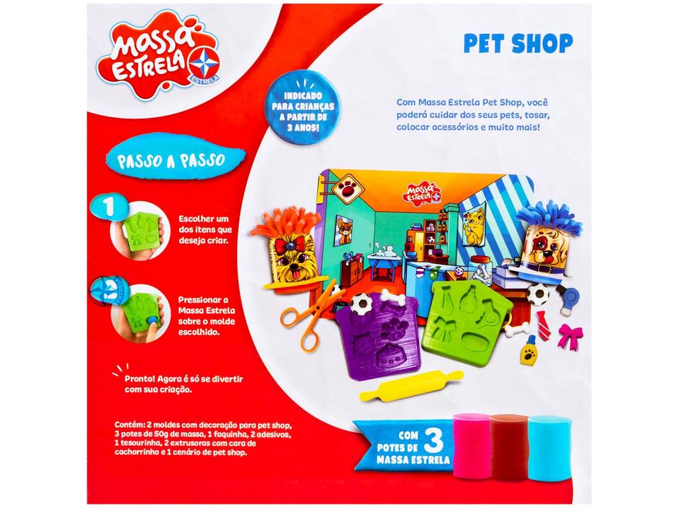 Massinha Colorida Pet Shop Estrela com Acessórios - 7