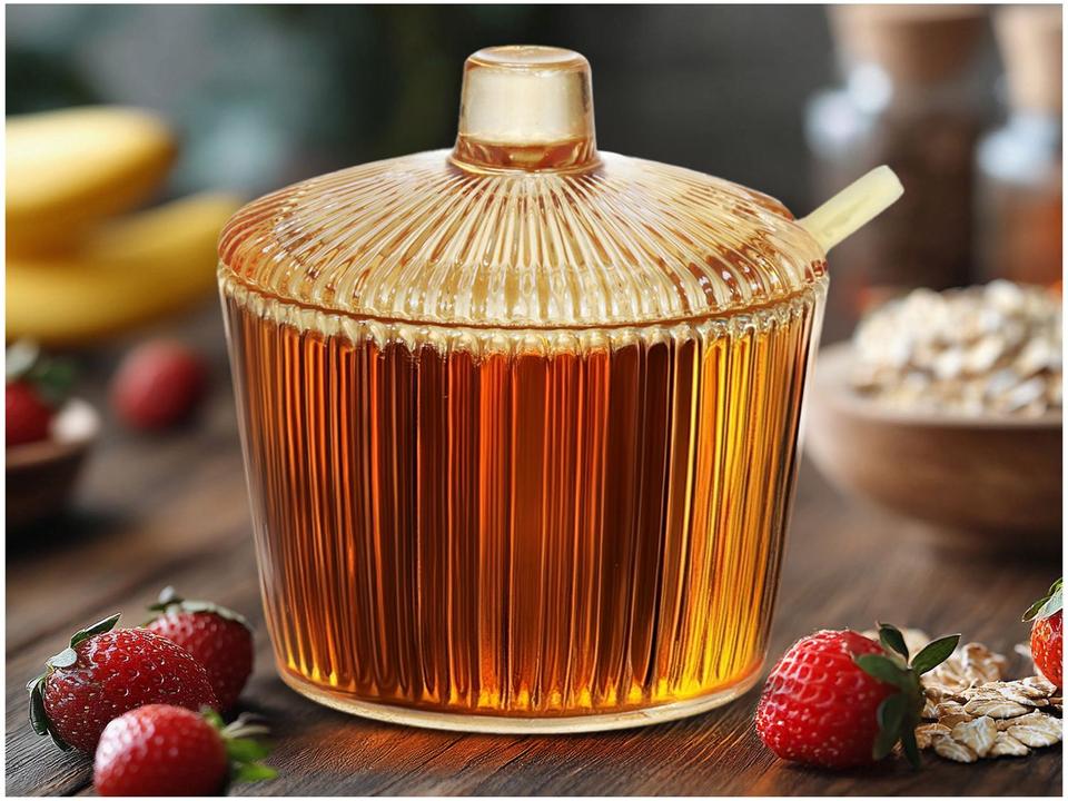 Meleira de Vidro Hauskraft Graffiato com Colher 200ml - 1