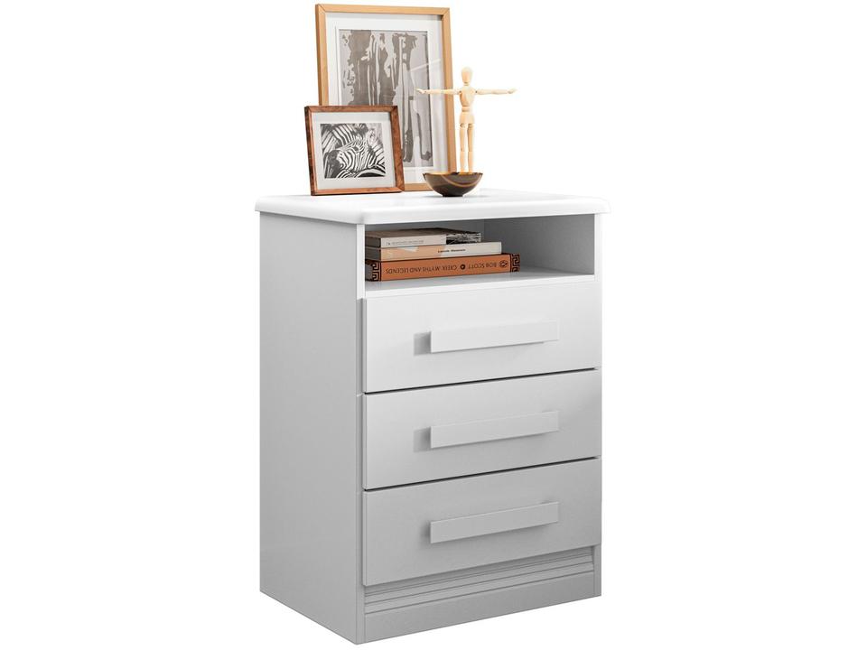 Mesa de Cabeceira 3 Gavetas Roma Móveis Lanza - 1