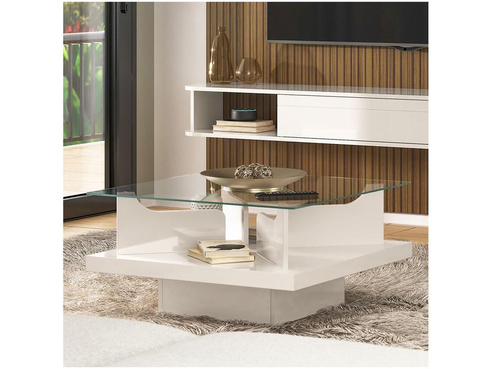 Mesa de Centro com Tampo de Vidro Clear Artely - 1