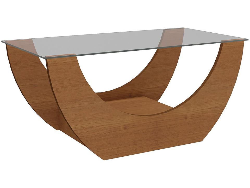 Mesa de Centro com Tampo de Vidro Onda Artely - 4