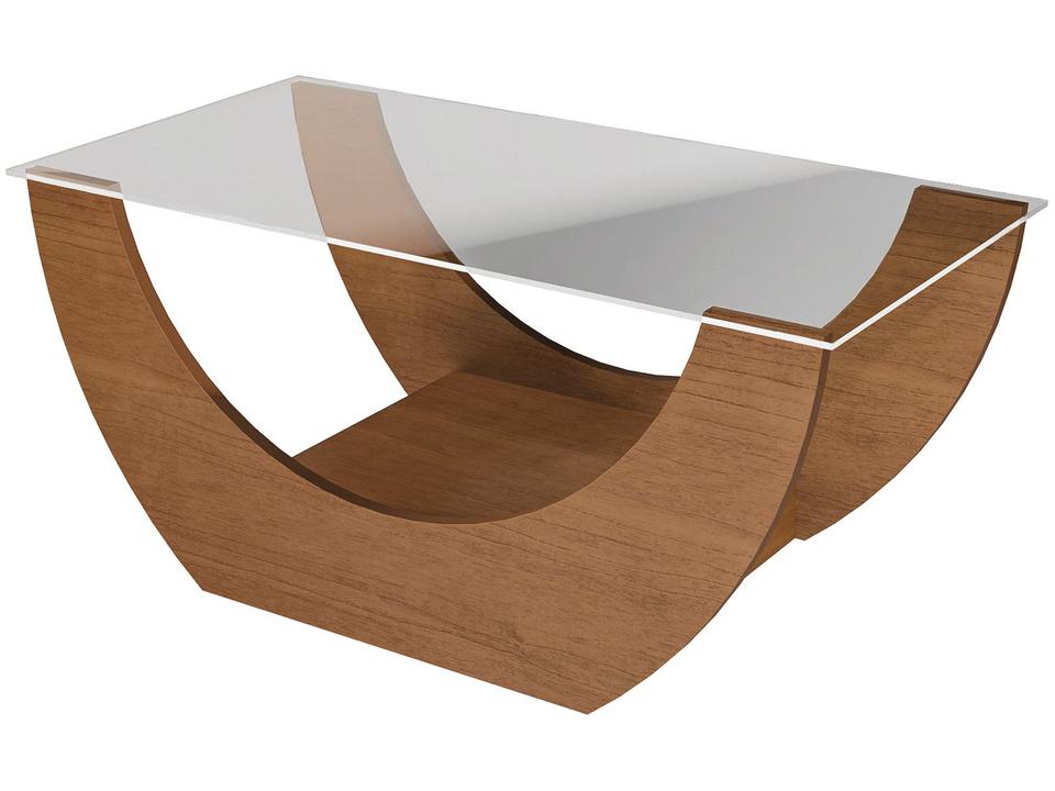 Mesa de Centro com Tampo de Vidro Onda Artely - 5