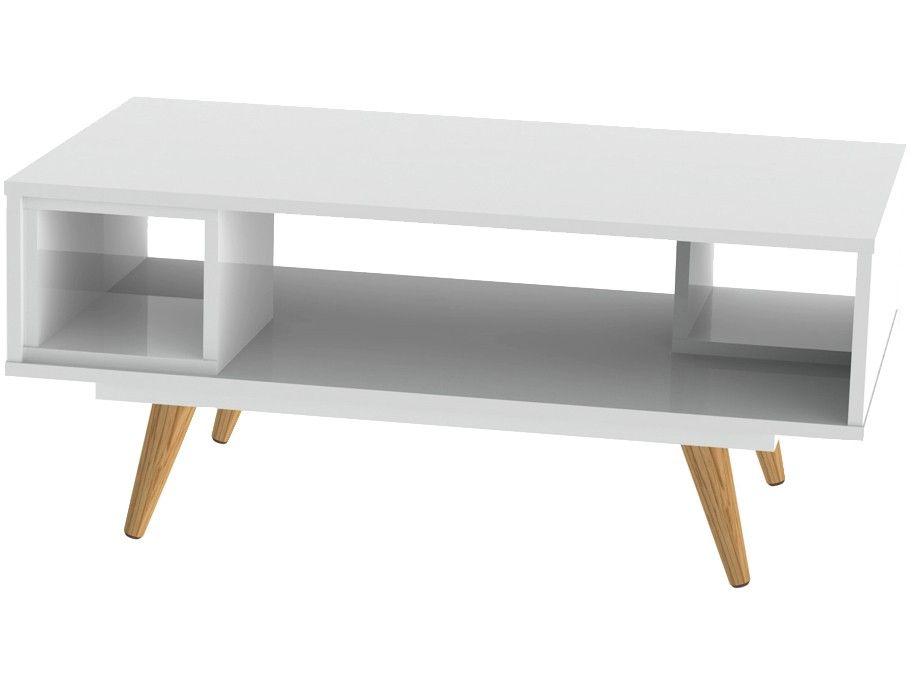 Mesa de Centro de Madeira Pés Palito Retrô 45 Olivar Móveis - 2