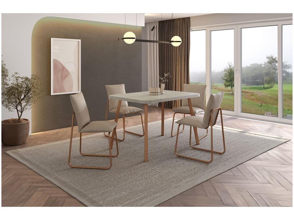 Mesa de Cozinha 4 Cadeiras Retangular Andressa Carraro - 2