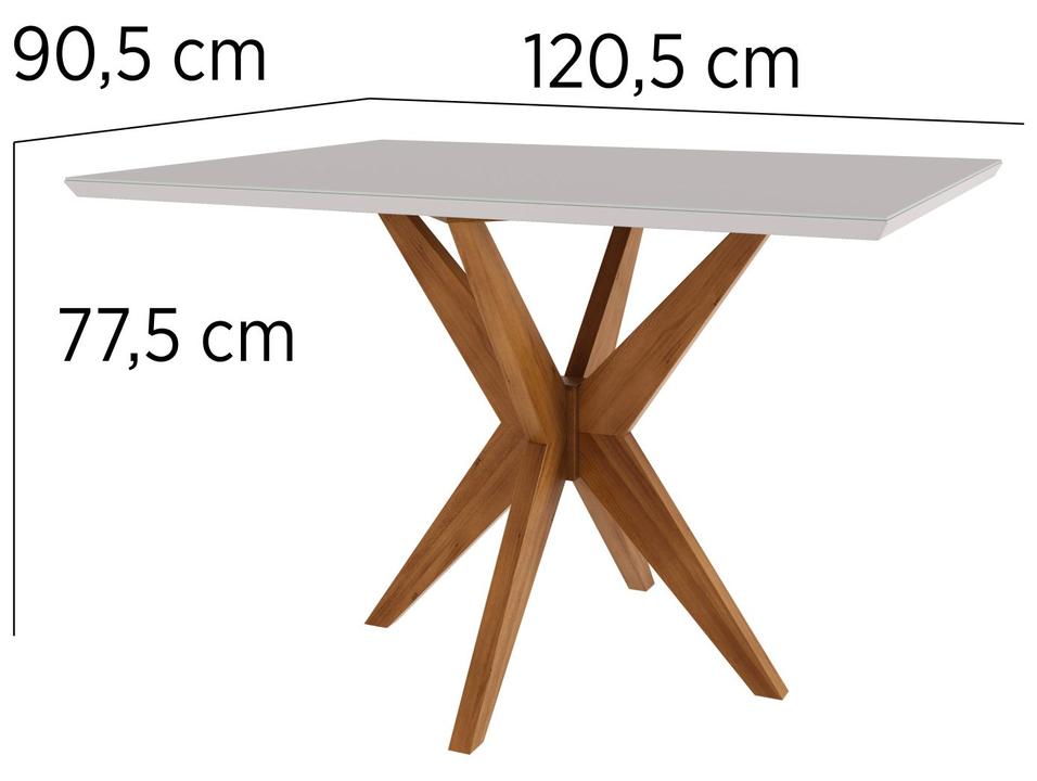 Mesa de Cozinha 4 Cadeiras Retangular Madeira Donna Nesher - 8