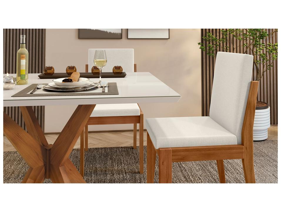 Mesa de Cozinha 4 Cadeiras Retangular Madeira Donna Nesher - 3