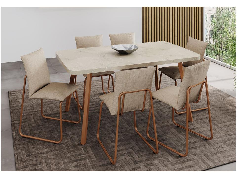 Mesa de Cozinha 6 Cadeiras Retangular Bruna Carraro - 3