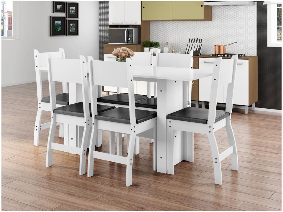 Mesa de Cozinha 6 Cadeiras Retangular Milano Poliman Móveis - 2