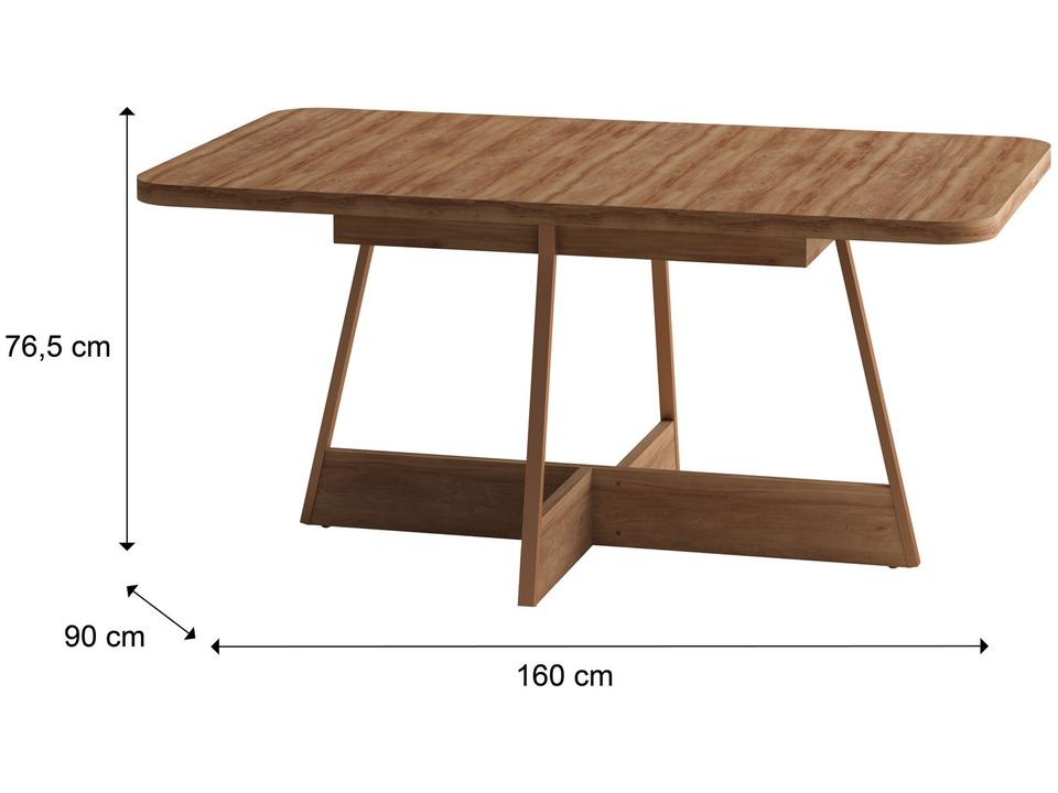 Mesa de Cozinha 6 Lugares Retangular Carraro Átria - 1
