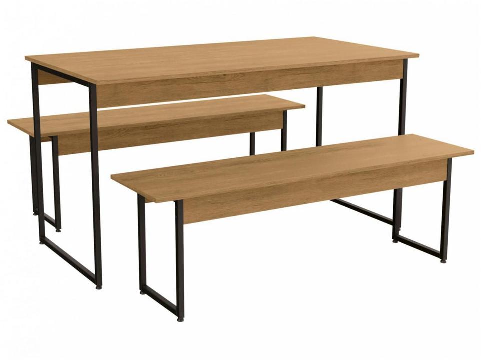 Mesa de Jantar 2 Bancos 4 Lugares Retangular - 2