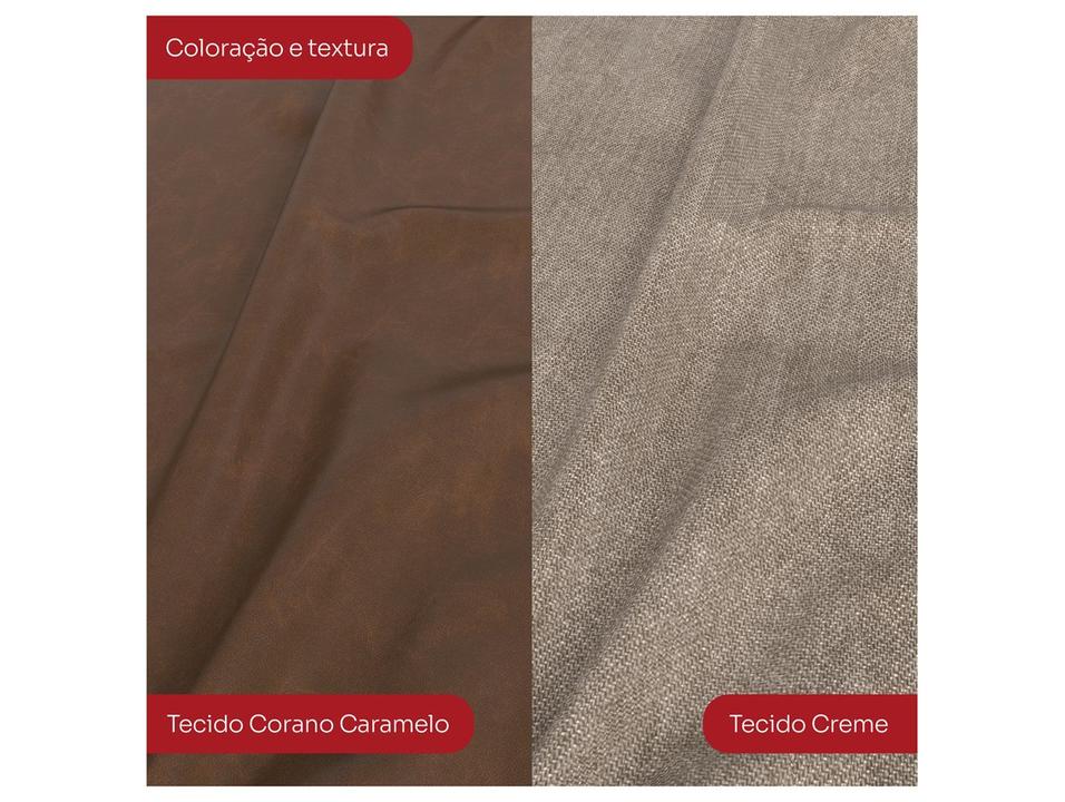 Mesa de Jantar 4 Cadeiras 4 Lugares Retangular Cinamomo Off White Caramelo e Creme Móveis Henn Nathalí - 6