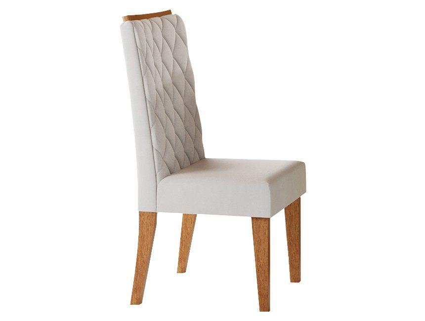 Mesa de Jantar 4 Cadeiras 4 Lugares Retangular Mel Blonde e Marfim Viero Móveis Realy - 4