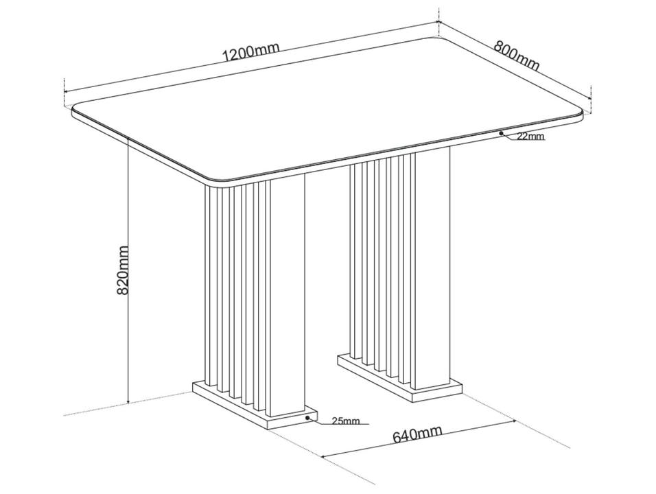 Mesa de Jantar 4 Cadeiras 4 Lugares Retangular Mel Bronze e Off White Viero Móveis Vigo - 3