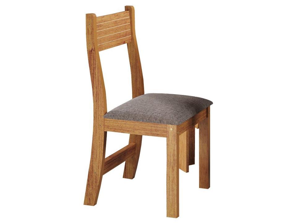 Mesa de Jantar 4 Cadeiras 4 Lugares Retangular Mel e Kaki Viero Móveis Smart - 6