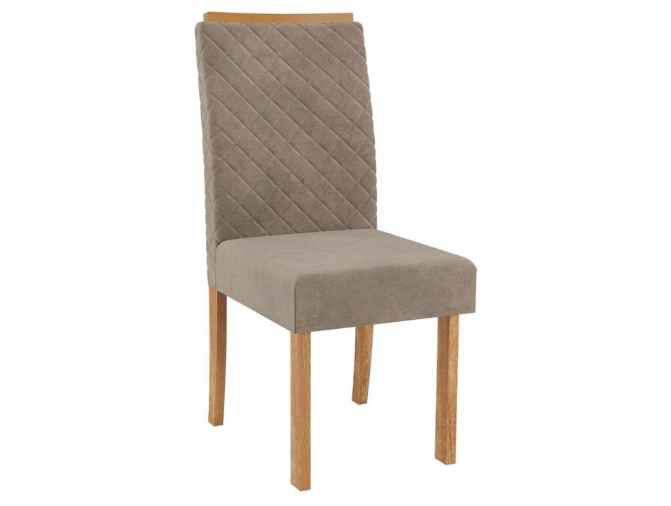 Mesa de Jantar 4 Cadeiras 4 Lugares Retangular Mel e Off White Sonetto Móveis Cris - 7