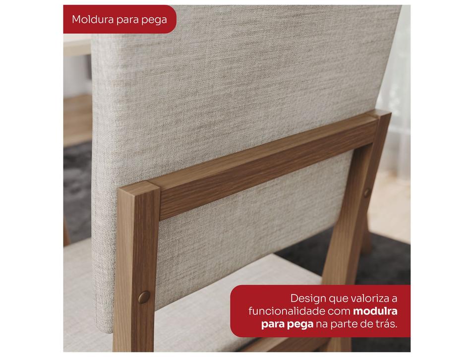 Mesa de Jantar 4 Cadeiras Quadrada Henn Dora - 8