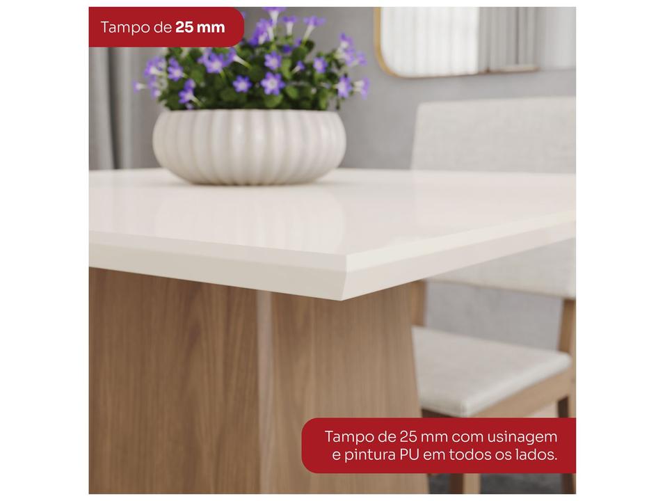 Mesa de Jantar 4 Cadeiras Quadrada Henn Dora - 5