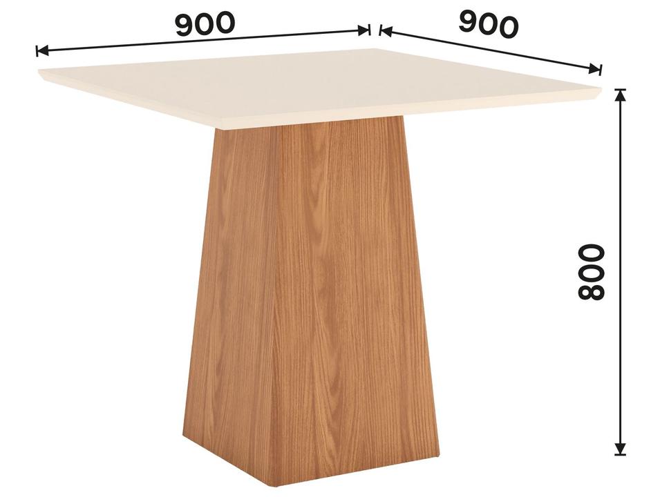 Mesa de Jantar 4 Cadeiras Quadrada Henn Dora - 3