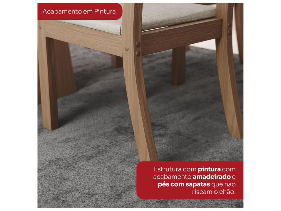 Mesa de Jantar 4 Cadeiras Quadrada Henn Dora - 9