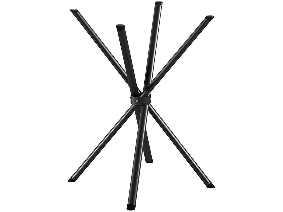 Mesa de Jantar 4 Cadeiras Quadrada Preta Tampo de Vidro Artefamol Léia Capri - 4