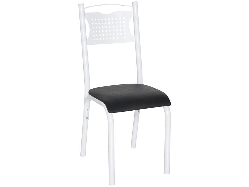 Mesa de Jantar 4 Cadeiras Retangular Aço Tampo Granito Poeme Ciplafe - 4