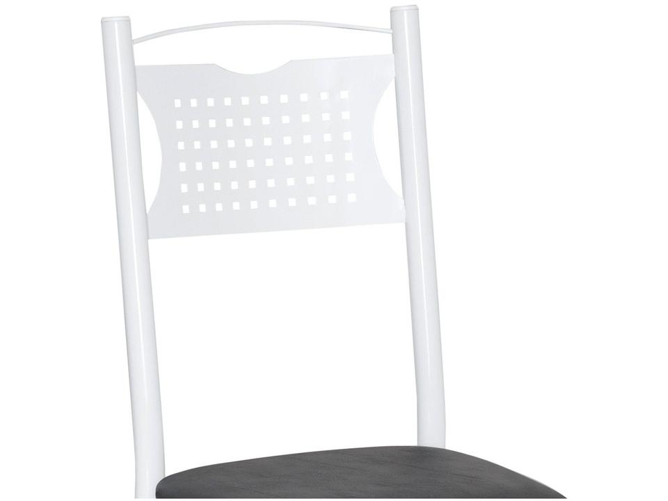 Mesa de Jantar 4 Cadeiras Retangular Aço Tampo Granito Poeme Ciplafe - 10