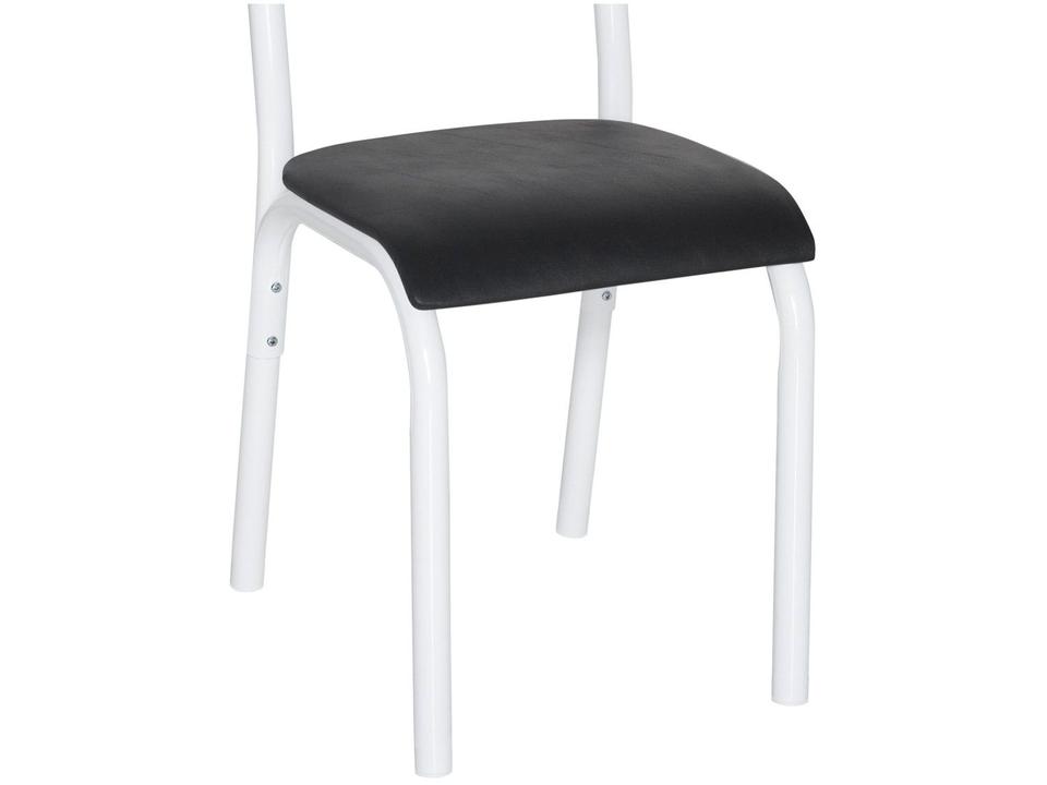 Mesa de Jantar 4 Cadeiras Retangular Aço Tampo Granito Poeme Ciplafe - 8