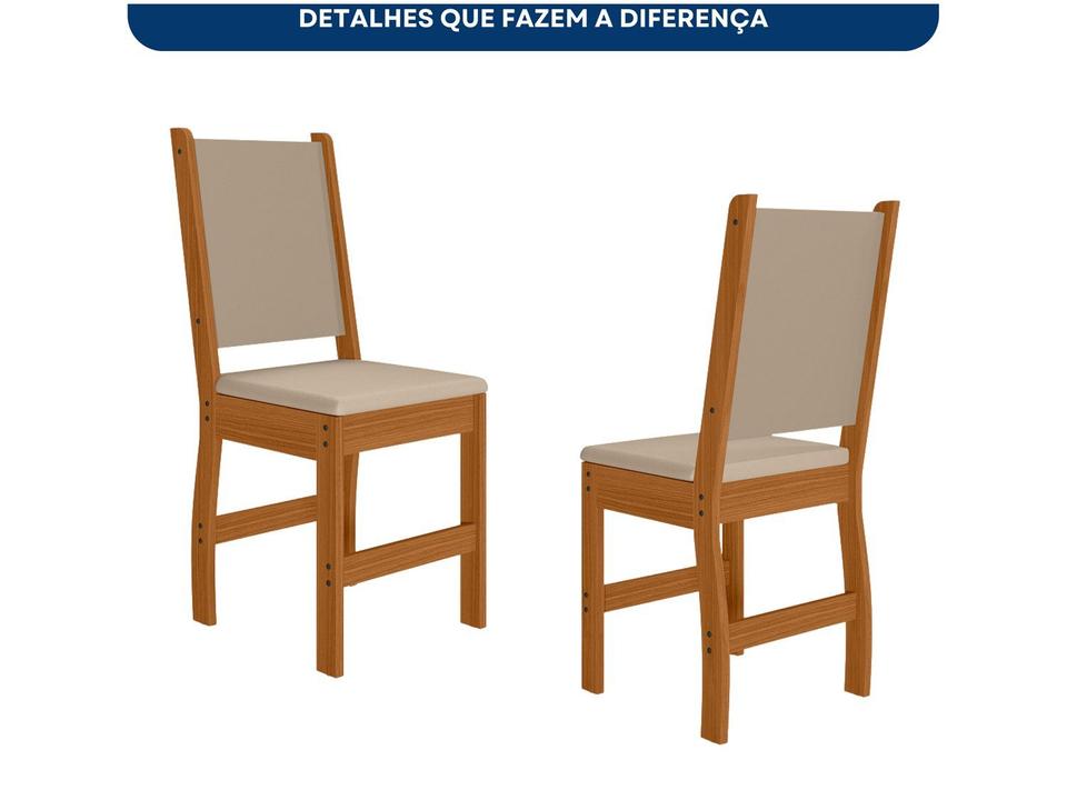 Mesa de Jantar 4 Cadeiras Retangular Bellagio Poliman Móveis - 6