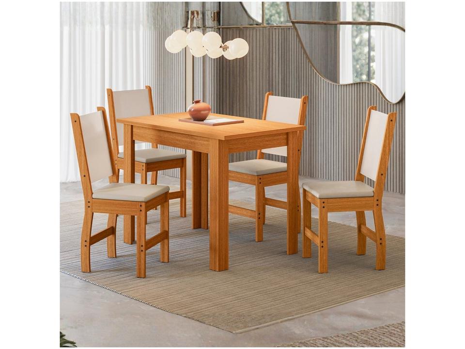 Mesa de Jantar 4 Cadeiras Retangular Bellagio Poliman Móveis