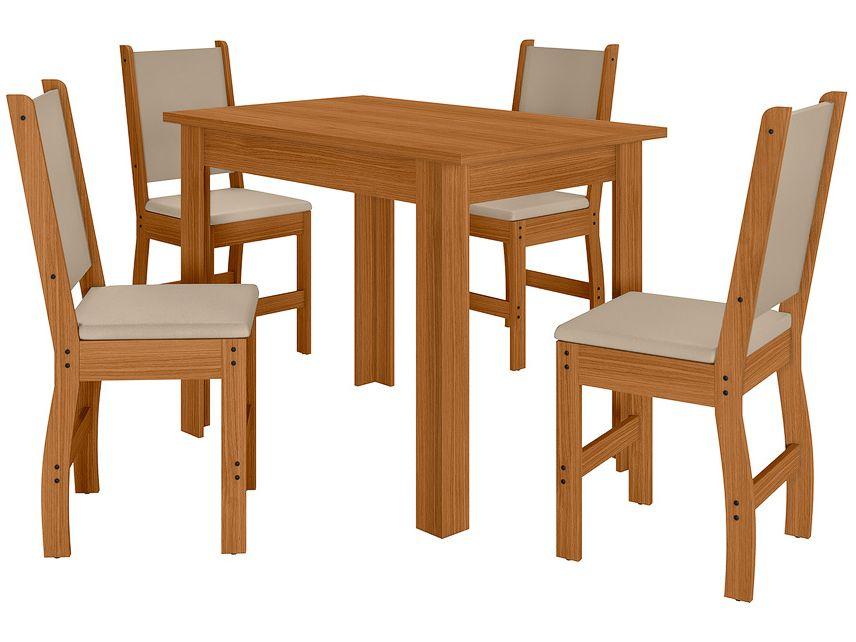 Mesa de Jantar 4 Cadeiras Retangular Bellagio Poliman Móveis - 6