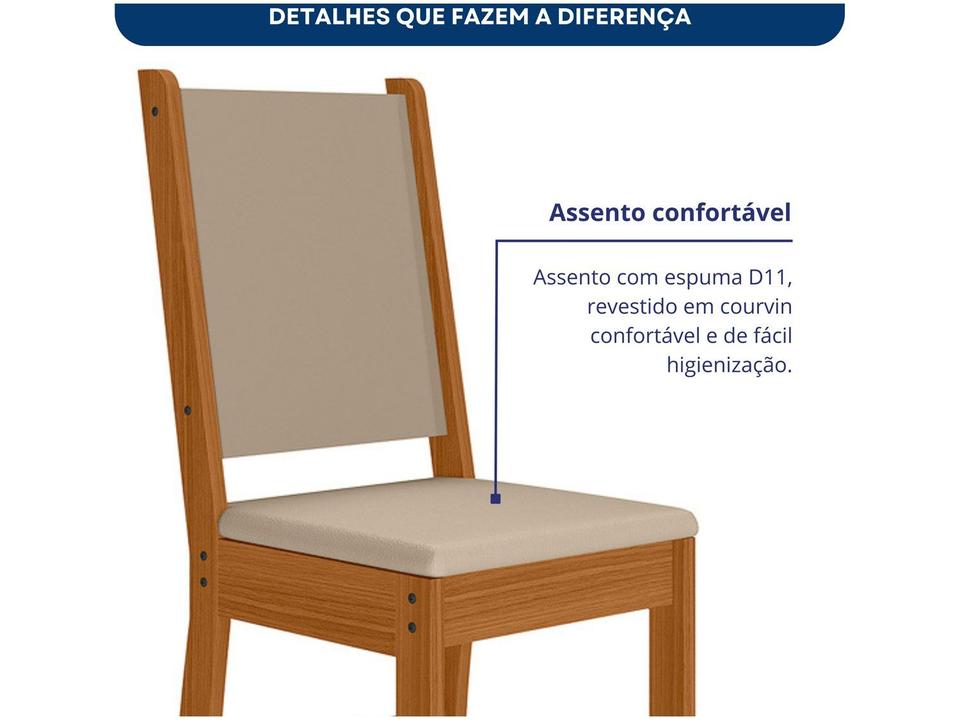 Mesa de Jantar 4 Cadeiras Retangular Bellagio Poliman Móveis - 5