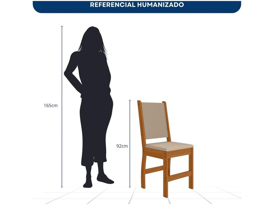 Mesa de Jantar 4 Cadeiras Retangular Bellagio Poliman Móveis - 3