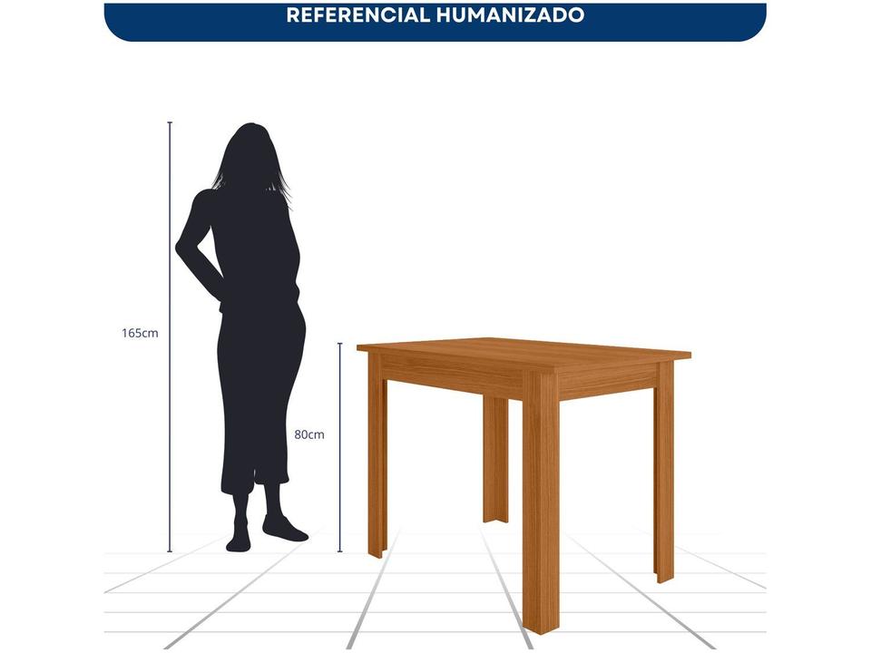 Mesa de Jantar 4 Cadeiras Retangular Bellagio Poliman Móveis - 8