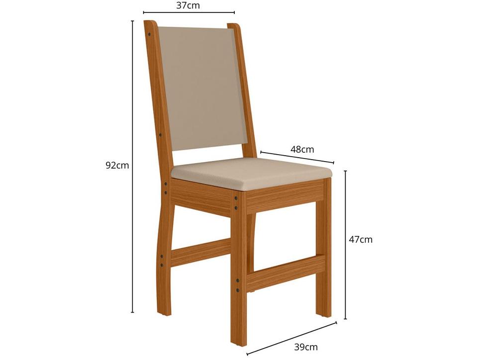 Mesa de Jantar 4 Cadeiras Retangular Bellagio Poliman Móveis - 3