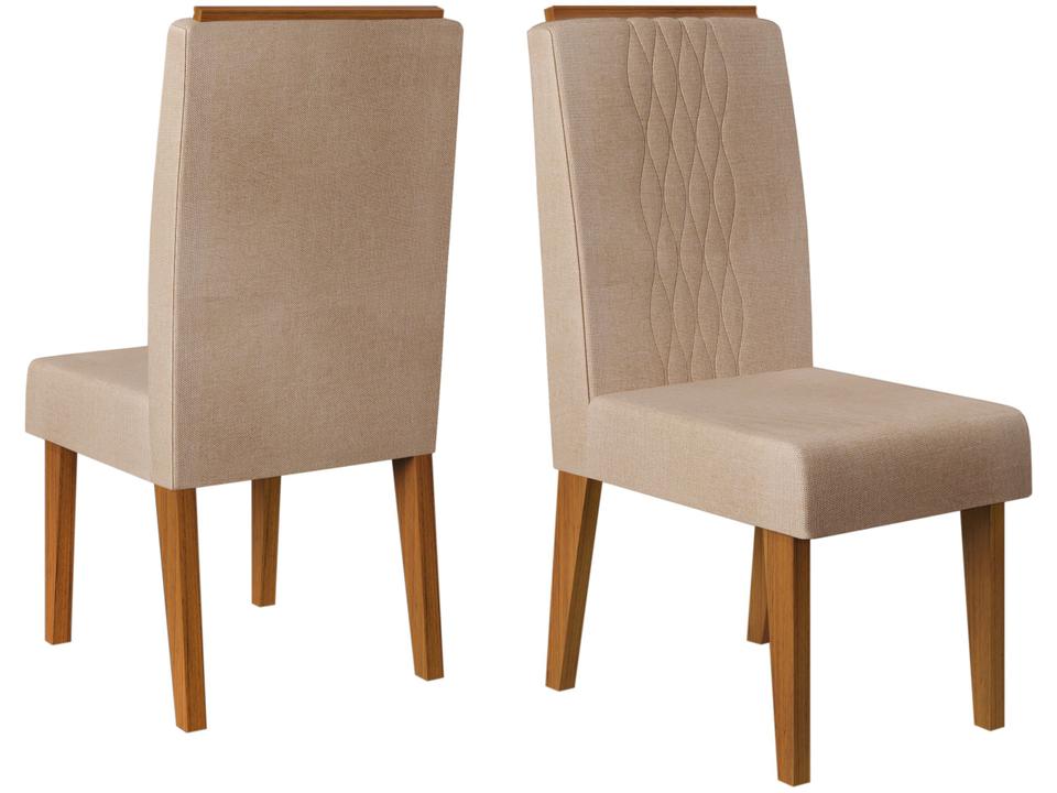 Mesa de Jantar 4 Cadeiras Retangular Cinza e Saara DJ Móveis Siena - 6