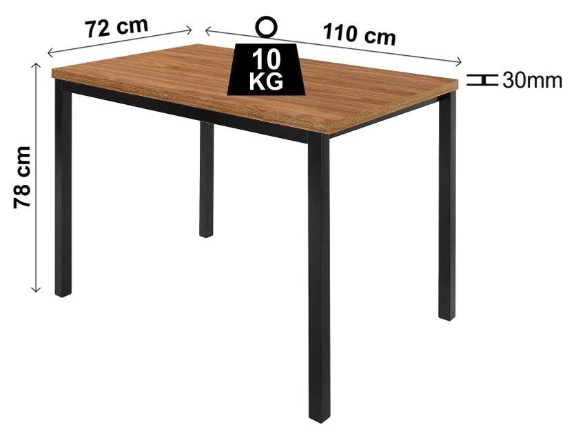 Mesa de Jantar 4 Cadeiras Retangular Freijó e Caramelo Ciplafe Jade - 1