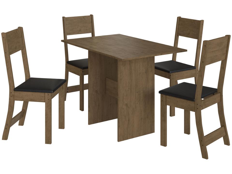 Mesa de Jantar 4 Cadeiras Retangular Indekes - Luiza - Havana - 2
