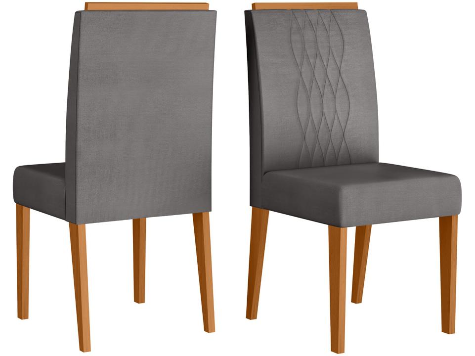 Mesa de Jantar 4 Cadeiras Retangular Off White e Lunar DJ Móveis Siena - 4