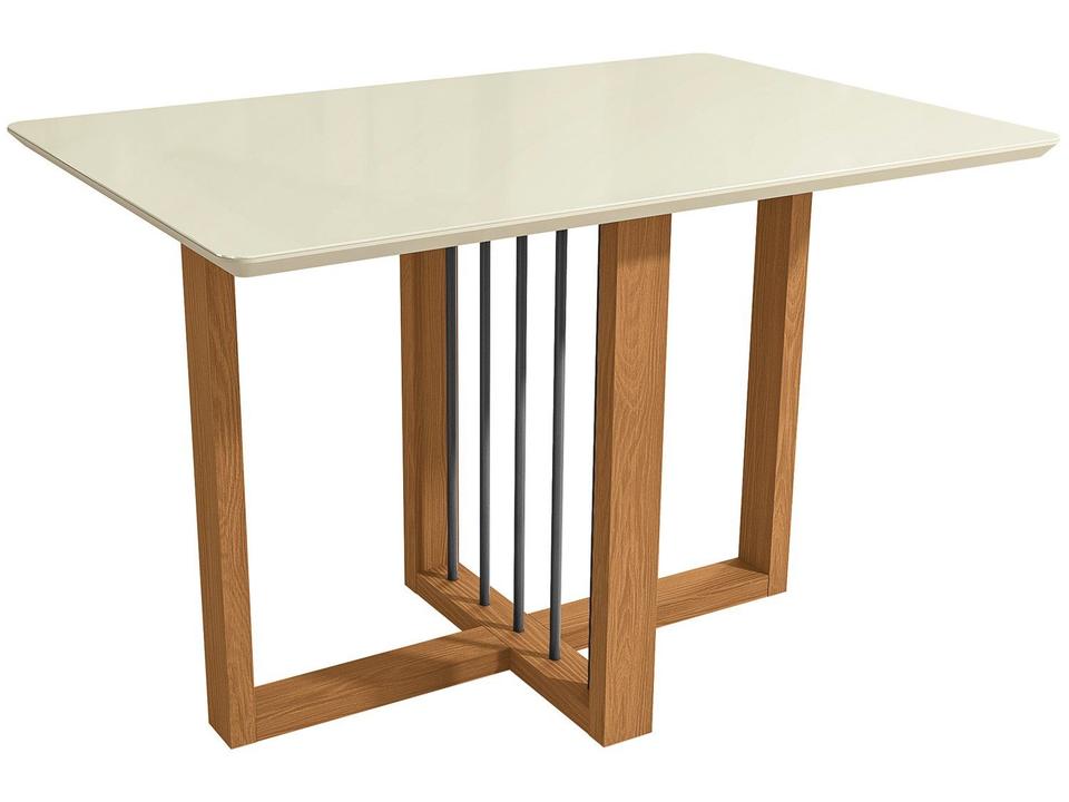 Mesa de Jantar 4 Cadeiras Retangular Tampo de MDF com Vidro Malbec Kappesberg - 5