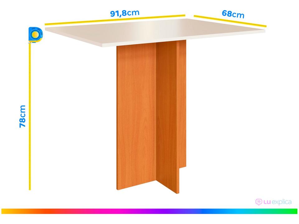 Mesa de Jantar 4 Cadeiras Retangular Tecido Linho Indekes Talita - 2