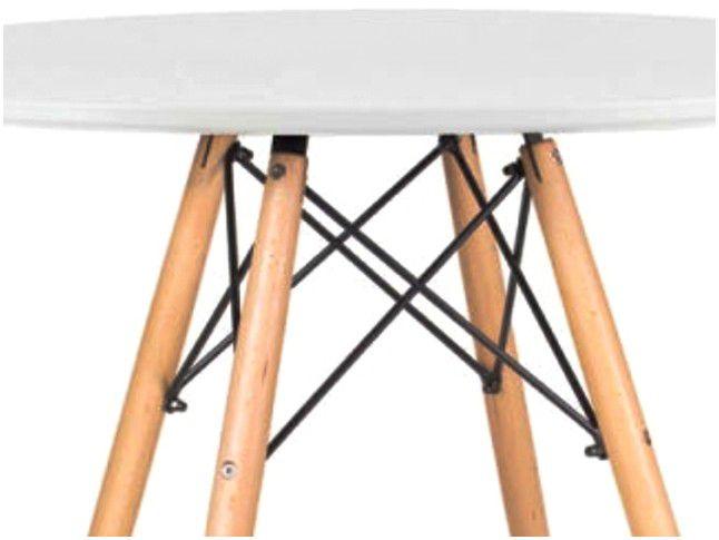 Mesa de Jantar 4 Lugares Redonda Branca - 1