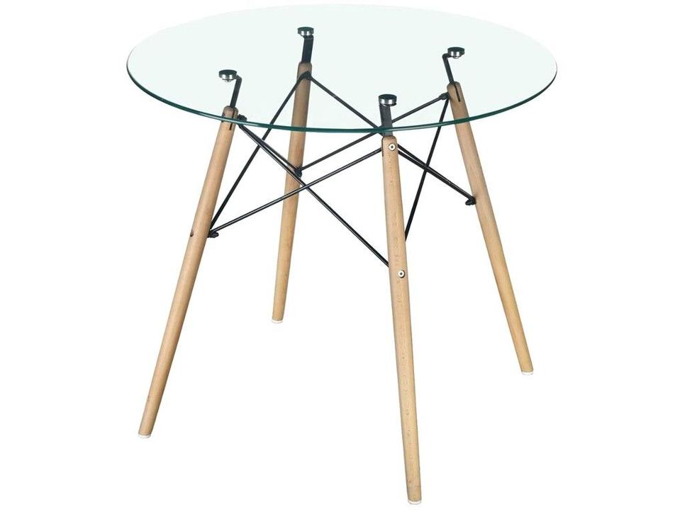 Mesa de Jantar 4 Lugares Redonda Tampo de Vidro - 5