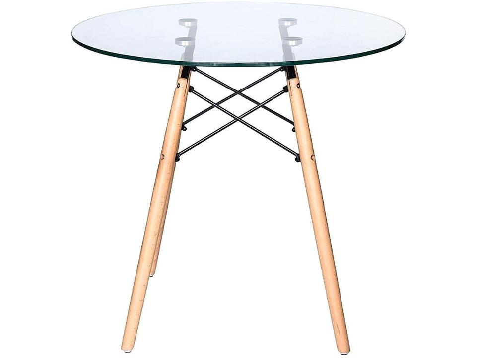 Mesa de Jantar 4 Lugares Redonda Tampo de Vidro - 4