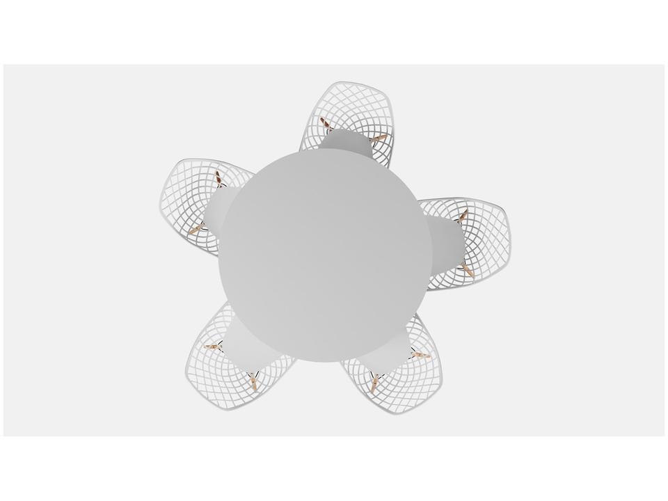 Mesa de Jantar 5 Cadeiras Redonda Branco - 4