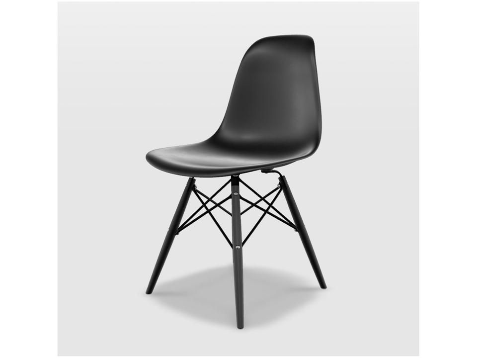 Mesa de Jantar 5 Cadeiras Redonda Preta - 8